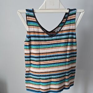 Nine West Multicolor Striped Tank Top